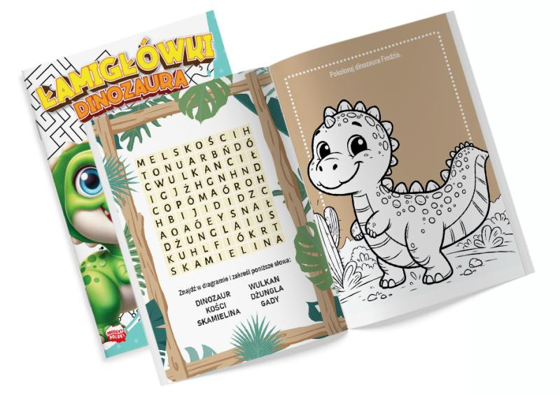 Łamigłówki dinozaura z naklejkami Martel